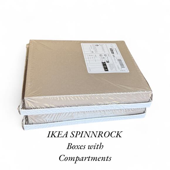 IKEA SPINNROCK Box with Compartments, White, 12 ½x9 ¾x4 " (Set of 2) - Picture 3 of 4
